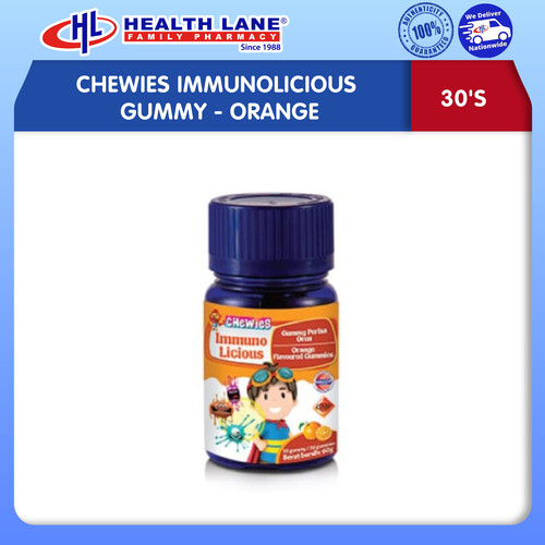 CHEWIES IMMUNOLICIOUS GUMMY- ORANGE (30'S)