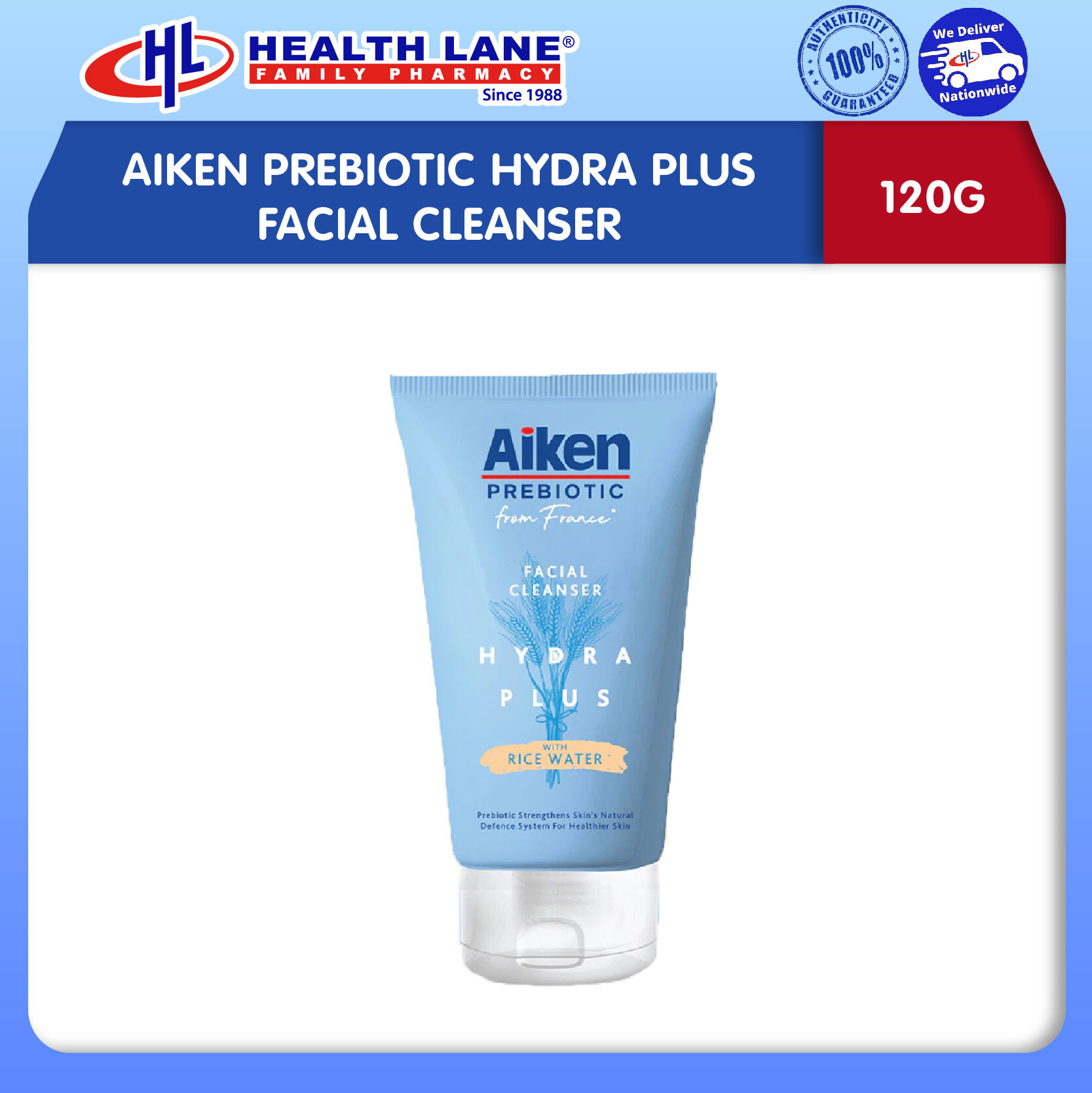 AIKEN PREBIOTIC HYDRA PLUS FACIAL PENCUCI 120G