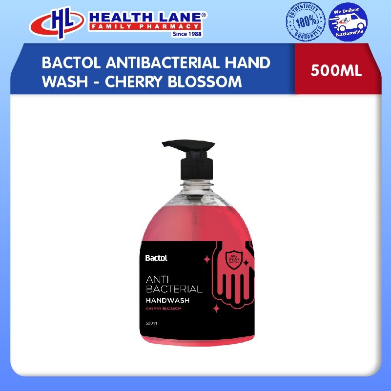 BACTOL ANTI-BACTERIAL HAND WASH- CHERRY BLOSSOM (500ML)