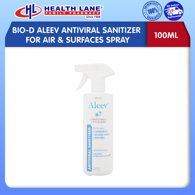 BIO-D ALEEV ANTIVIRAL SANITIZER FOR AIR & SURFACES SPRAY 100ML