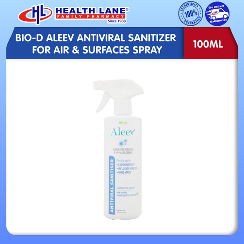 BIO-D ALEEV ANTIVIRAL SANITIZER FOR AIR & SURMUKAS SPRAY 100ML