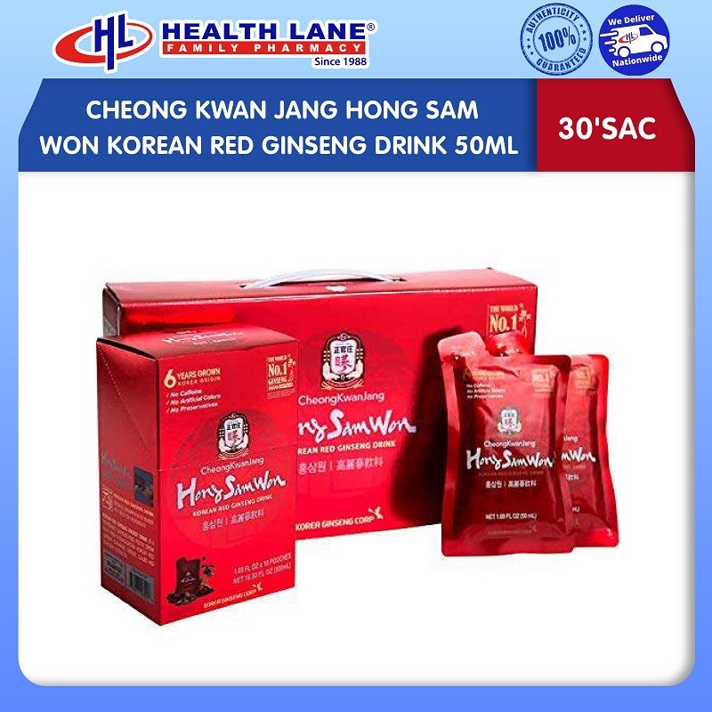 CHEONG KWAN JANG HONG SAM WON KOREAN RED GINSENG DRINK 50MLx30'S