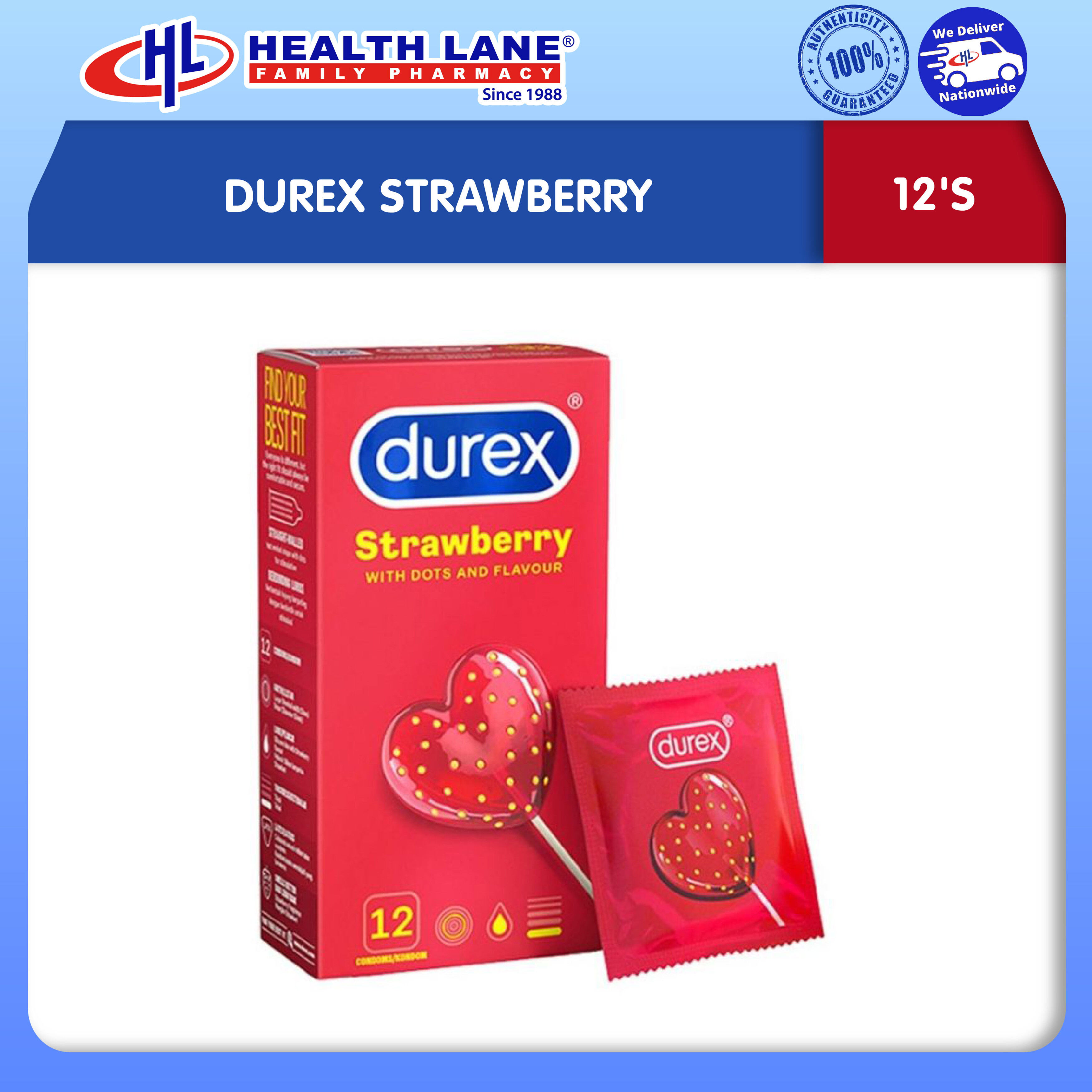 DUREX STRAWBERI (12'S)