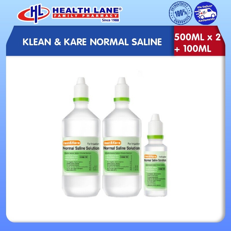 KLEAN & KARE NORMAL SALINE (500MLx2+100ML)