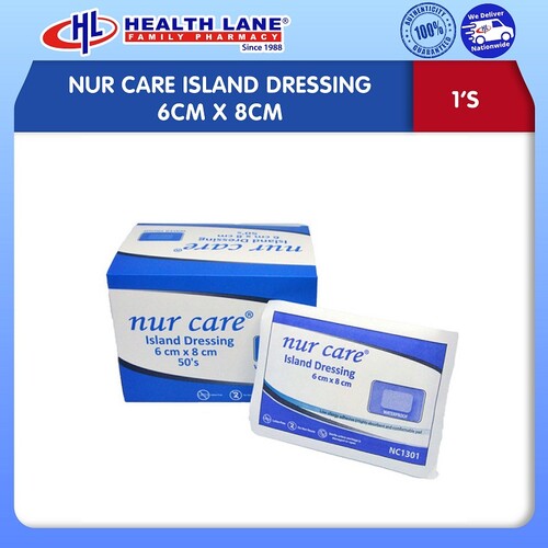 NUR CARE ISLAND DRESSING 6CMx8CM 1'S