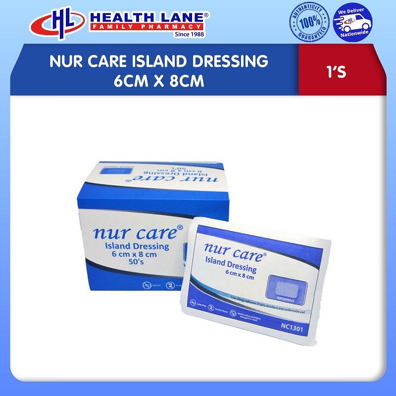 NUR CARE ISLAND DRESSING 6CMx8CM 1'S 