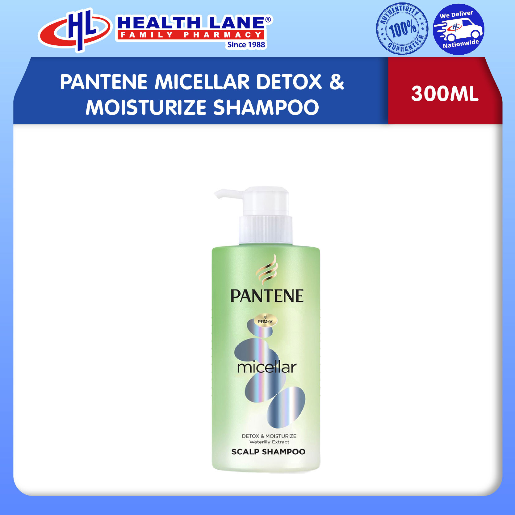 PANTENE MICELLAR DETOX & LEMBAPURIZE SYAMPU (300ML)