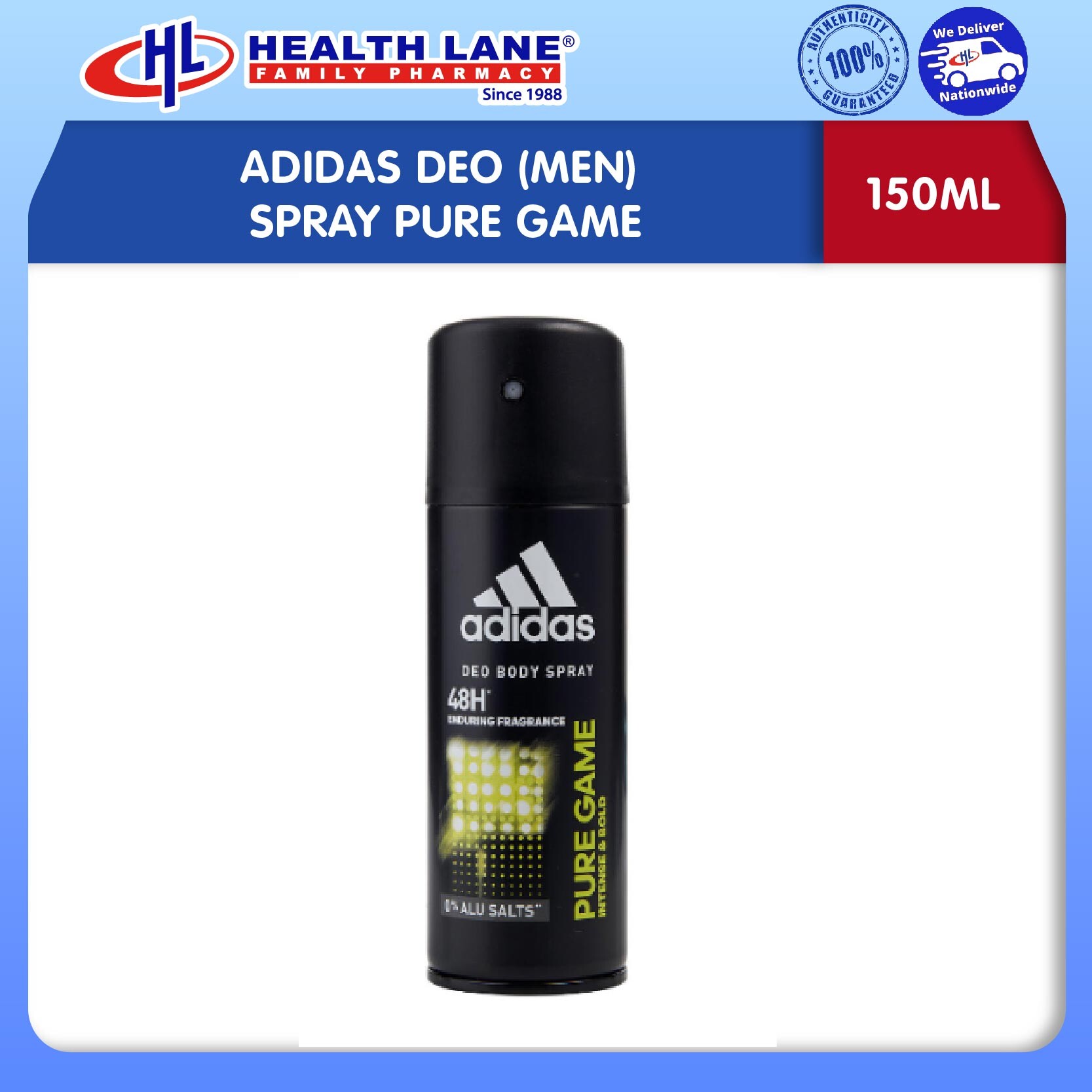 ADIDAS DEO (MEN) SPRAY PURE GAME (150ML)