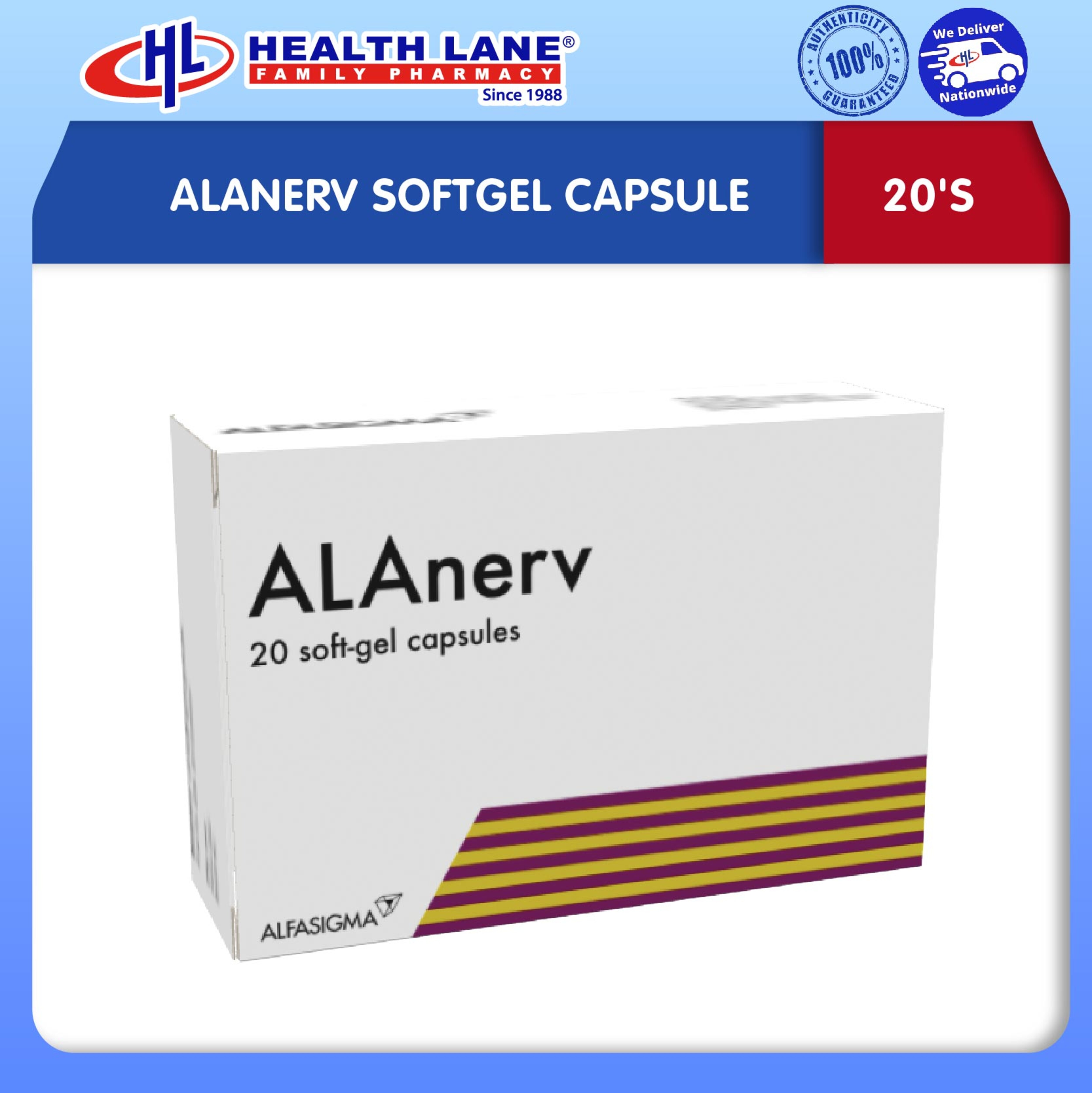 ALANERV SOFTGEL CAPSULE (20'S)