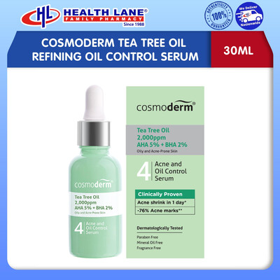 COSMODERM POKOK TEH MINYAK REFINING PENGAWAL MINYAK SERUM (30ML)