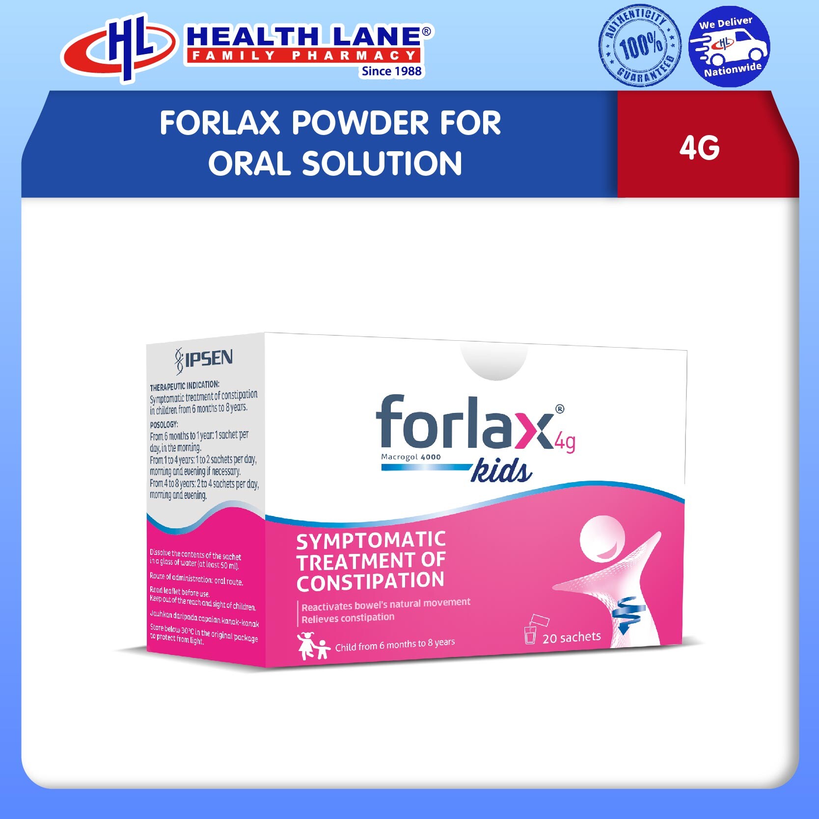 FORLAX POWDER FOR ORAL SOLUTION  (4G)
