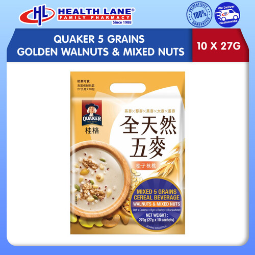 QUAKER 5 GRAINS GOLDEN WALNUTS AND MIXED NUTS