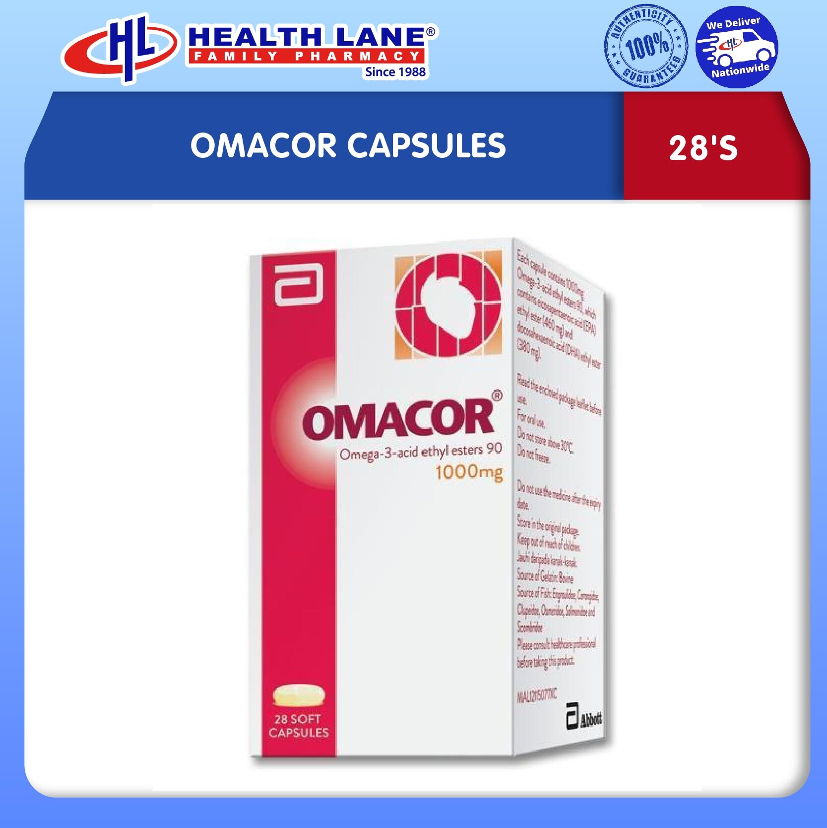 OMACOR CAPSULES (OMEGA 3 FATTY ACID)