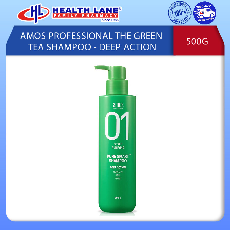 AMOS PROFESSIONAL THE GREEN TEA SHAMPOO - DEEP ACTION