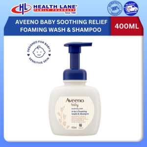 AVEENO BABY SOOTHING RELIEF FOAM  SOAP & SHAMPOO 400ML