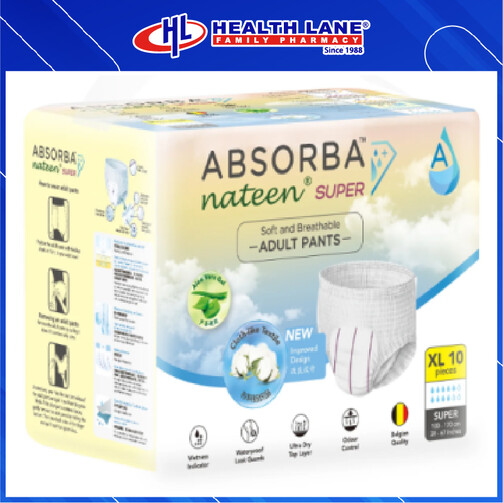 ABSORBA NATEEN SUPER ADULT PANTS ( XL) 10'S
