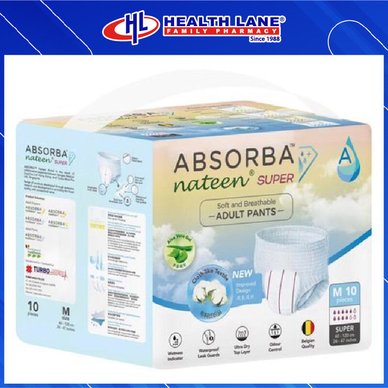 ABSORBA NATEEN SUPER ADULT PANTS (M) 10'S