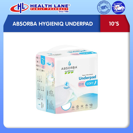 ABSORBA HYGIENIQ UNDERPAD 10'S