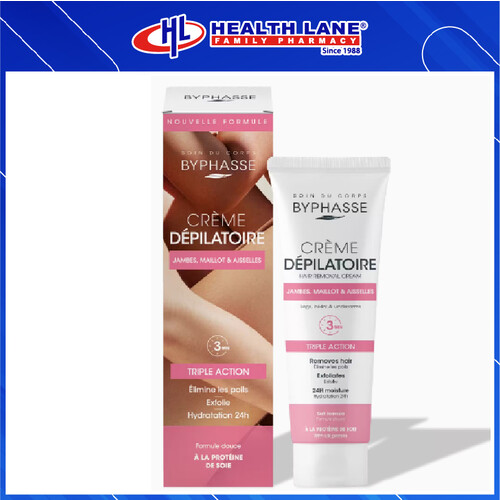 BYPHASSE HAIR REMOVAL CREAM 125ML - SILK PROTEIN EXTRACTS