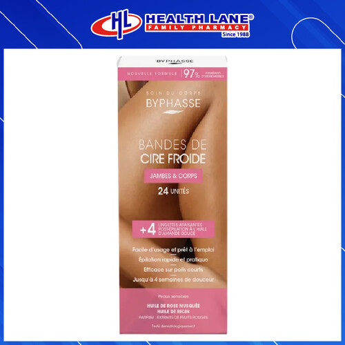BYPHASSE COLD WAX STRIPS LEGS & BODY 24'S+4'S