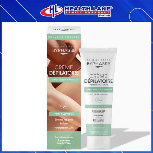 BYPHASSE HAIR REMOVAL CREAM 125ML - ALOE VERA EXTRACTS