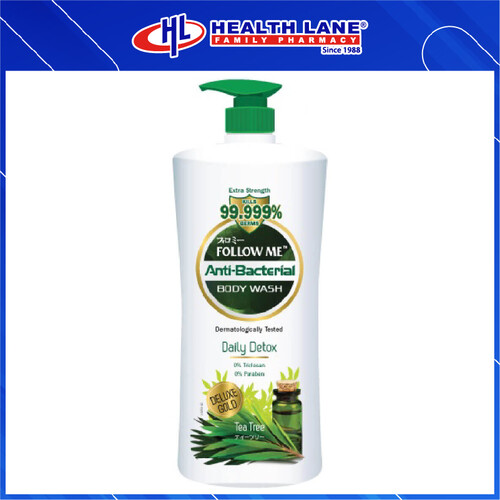 FOLLOW ME ANTI-BACTERIAL BODY WASH 950ML- TEA TREE DAILY DETOX