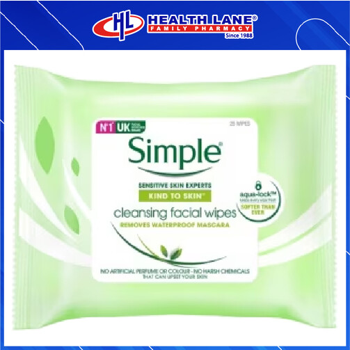 SIMPLE CLEANSING FACIAL WET TISSUE (25'S)