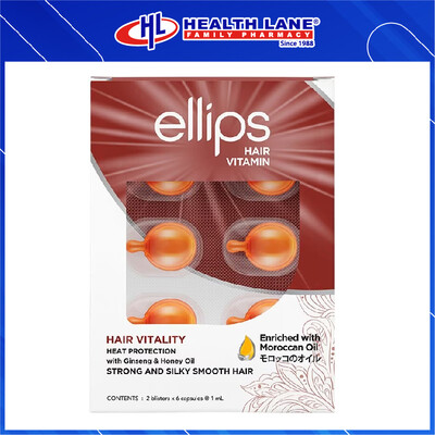 ELLIPS RAMBUT VITALITY BLISTER GINSENG & HONEY MINYAK (6'Sx2)