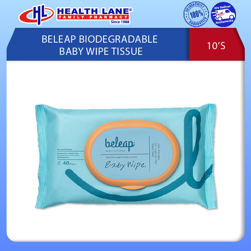 BELEAP BIODEGRADABLE BABY WIPE TISSUE 10'S