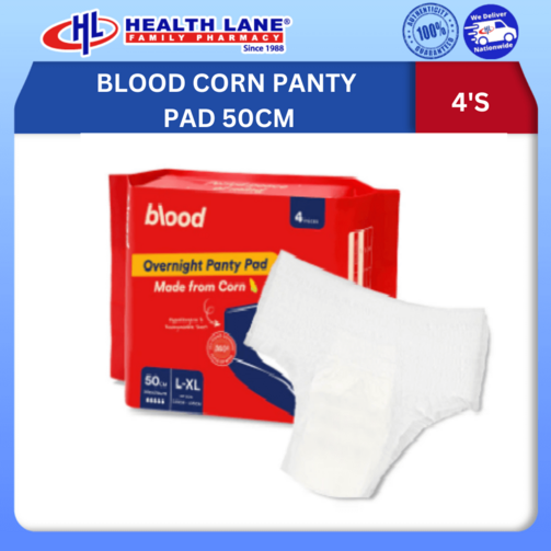 BLOOD CORN PANTY PAD 50CM 4'S - L/XL 