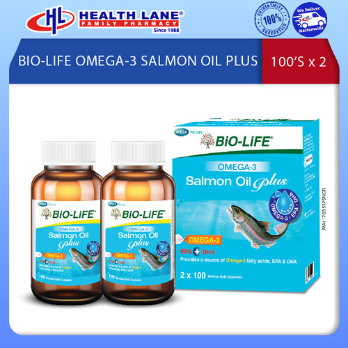 BIO-LIFE OMEGA-3 SALMON OIL PLUS (100'Sx2)