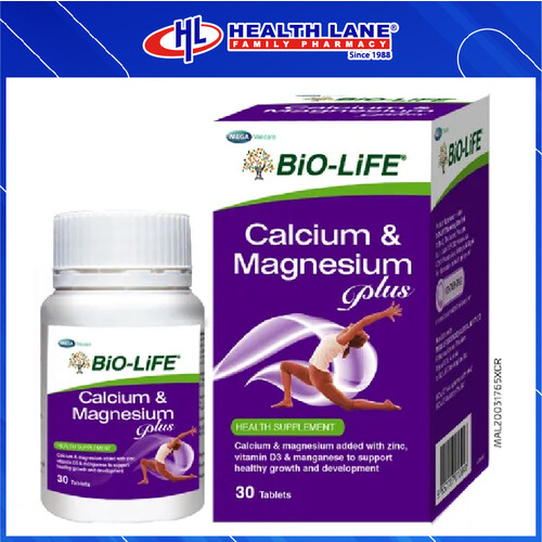 BIO-LIFE CALCIUM & MAGNESIUM PLUS (30'S)