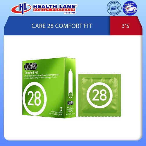 CARE 28 CONDOM COMFORT FIT (3'S)