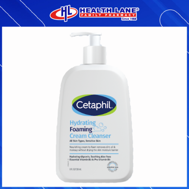 CETAPHIL MOISTURISING FOAM  CREAM CLEANSER (236ML)