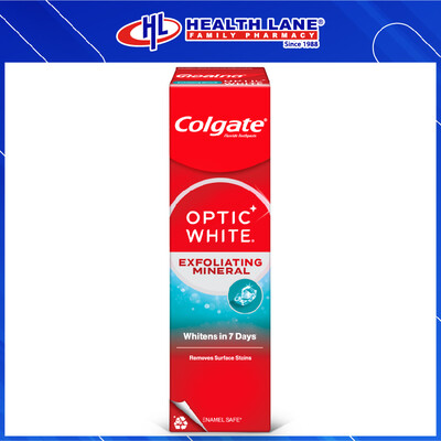 COLGATE TOOTHPASTE OPTIC WHITE EXFOLIATING MINERAL (100G)