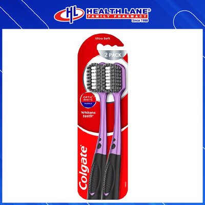 COLGATE OPTIC WHITE PURPLE TOOTHBRUSH (2'S)