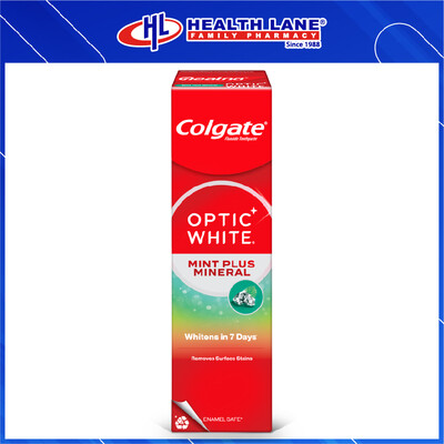 COLGATE TOOTHPASTE OPTIC WHITE MINT PLUS MINERAL (100G)