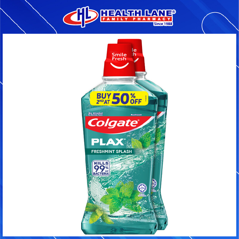 COLGATE PLAX FRESHMINT MOUTHWASH VALUEPACK (750MLX2)