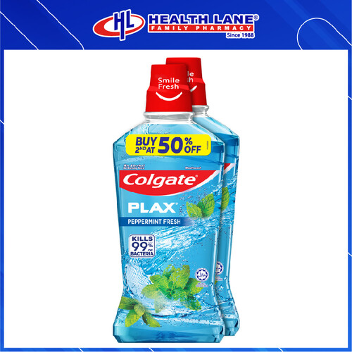 Colgate Plax Peppermint Mouthwash Valuepack 750mlx2