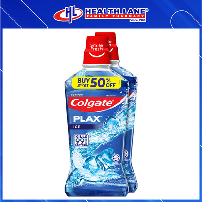 COLGATE PLAX ICE MOUTHWASH VALUEPACK (750MLX2)