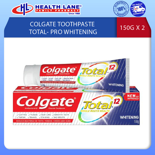 COLGATE TOOTHPASTE TOTAL- PRO WHITENING 150G X 2