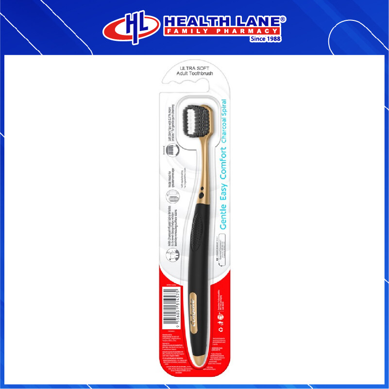 COLGATE TOOTHBRUSH EASY COMFT CHARCOAL SPIRAL (1'S)