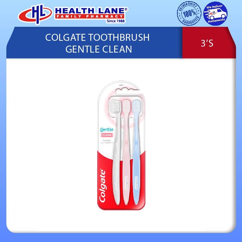 COLGATE TOOTHBRUSH GENTLE CLEAN 3'S