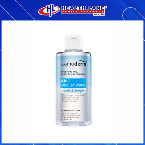COSMODERM MICELLAR WATER 4-IN-1 MOISTURISE & STRENGTHEN 300ML