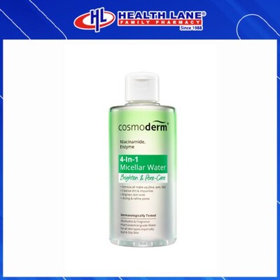 COSMODERM MICELLAR WATER 4-IN-1 BRIGHTEN & PORECARE 300ML   