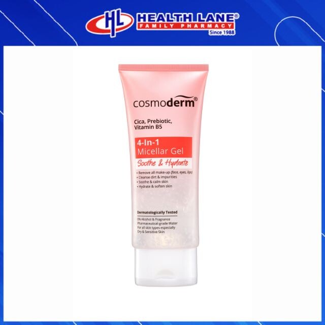 COSMODERM MICELLAR GEL 4-IN-1 SOOTHE & HYDRATE 100ML