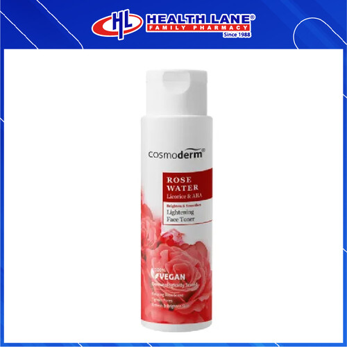 Cosmoderm Rose Water Lightening Face Toner 100Ml