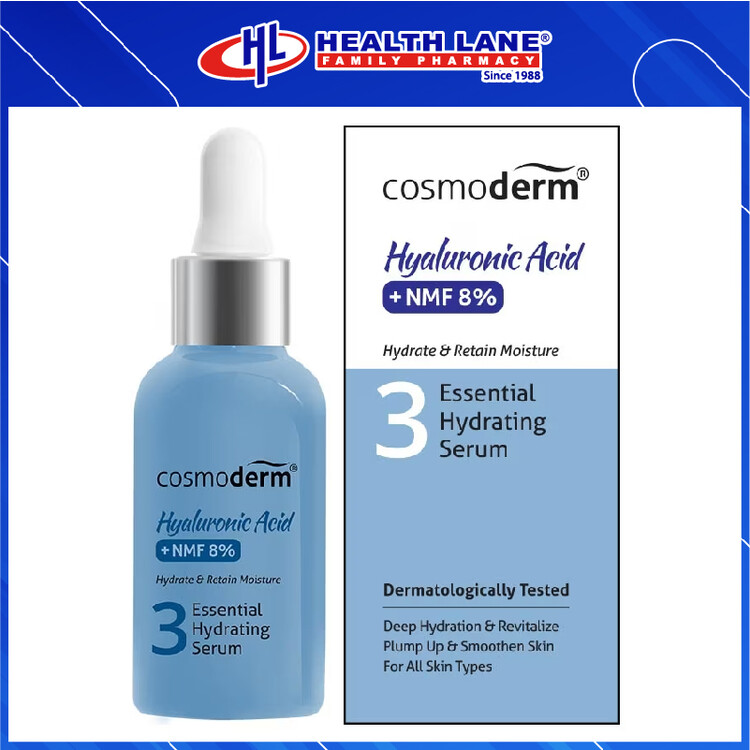 COSMODERM HYALURONIC ACID+NMF 8% ESSENTIAL PELEMBAP SERUM 30ML