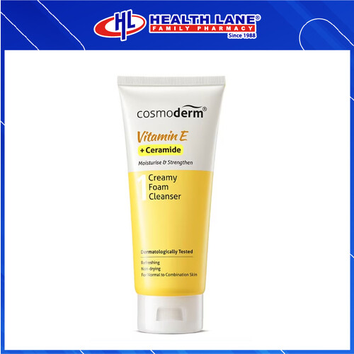 COSMODERM VIT E CREAMY FOAM CLEANSER 125ML