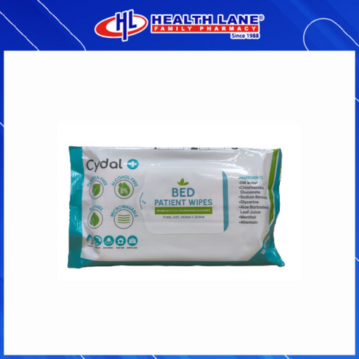 CYDAL+ BED BATH PATIENT WIPES 10'S
